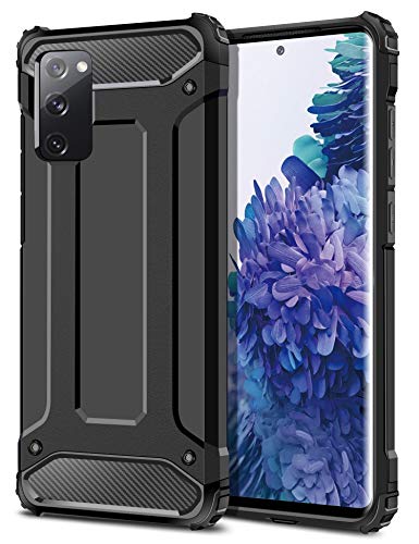 Coolden für Samsung Galaxy S20 FE 5G Hülle Premium [Armor Serie] Outdoor Stoßfest Handyhülle Case Silikon TPU + PC Bumper Cover Doppelschichter Schutzhülle für Samsung Galaxy S20 FE 6.5 Zoll (Schwarz) von Coolden