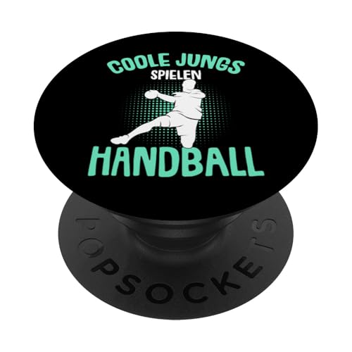 Coole Jungs spielen Handball Handballer Kinder Jungen PopSockets Klebender PopGrip von Coole Handballspieler & Handballer Zubehör