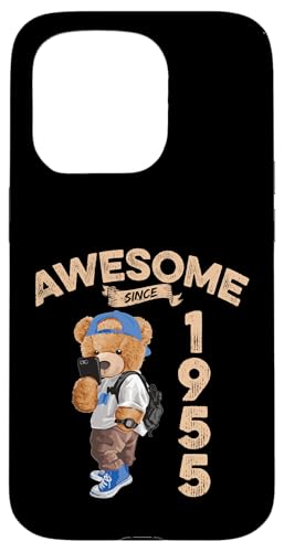 Awesome Since 1955 Lustiger Bär Geschenkidee Kindergarten Hülle für iPhone 15 Pro Awesome Since 1955 Lustiger Bär Geschenkidee Kindergarten Hülle für iPhone 15 Pro von Coole Teddy Jahrgangsgeschenke Awesome Since