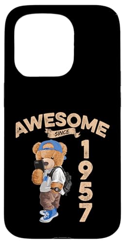 Awesome Since 1957 Lustiger Bär Geschenkidee Kindergarten Hülle für iPhone 15 Pro Awesome Since 1957 Lustiger Bär Geschenkidee Kindergarten Hülle für iPhone 15 Pro von Coole Teddy Jahrgangsgeschenke Awesome Since