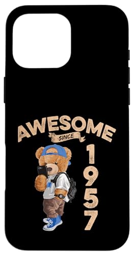 Awesome Since 1957 Lustiger Bär Geschenkidee Kindergarten Hülle für iPhone 16 Pro Max Awesome Since 1957 Lustiger Bär Geschenkidee Kindergarten Hülle für iPhone 16 Pro Max von Coole Teddy Jahrgangsgeschenke Awesome Since