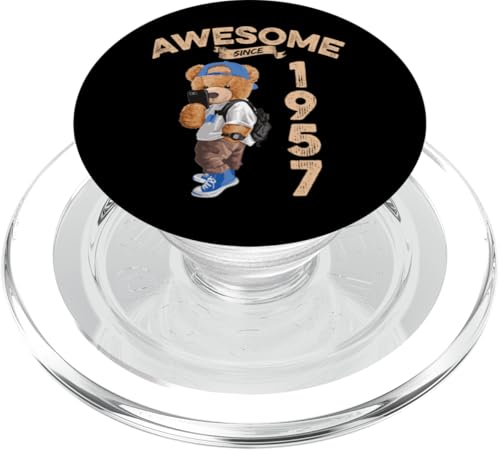 Awesome Since 1957 Lustiger Bär Geschenkidee Kindergarten PopSockets PopGrip für MagSafe Awesome Since 1957 Lustiger Bär Geschenkidee Kindergarten PopSockets PopGrip für MagSafe von Coole Teddy Jahrgangsgeschenke Awesome Since