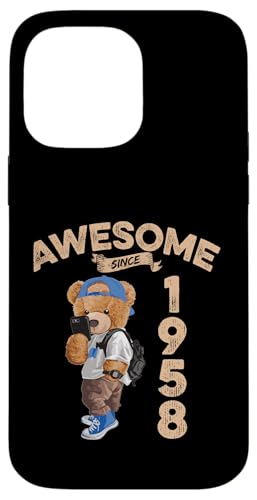 Awesome Since 1958 Lustiger Bär Geschenkidee Kindergarten Hülle für iPhone 14 Pro Max Awesome Since 1958 Lustiger Bär Geschenkidee Kindergarten Hülle für iPhone 14 Pro Max von Coole Teddy Jahrgangsgeschenke Awesome Since