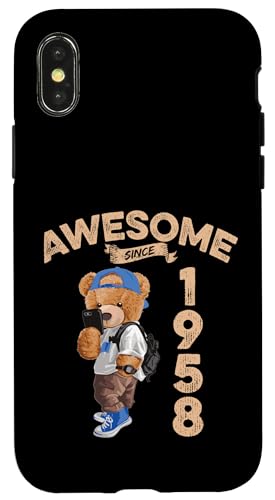 Awesome Since 1958 Lustiger Bär Geschenkidee Kindergarten Hülle für iPhone X/XS Awesome Since 1958 Lustiger Bär Geschenkidee Kindergarten Hülle für iPhone X/XS von Coole Teddy Jahrgangsgeschenke Awesome Since