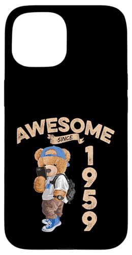 Awesome Since 1959 Lustiger Bär Geschenkidee Kindergarten Hülle für iPhone 15 Awesome Since 1959 Lustiger Bär Geschenkidee Kindergarten Hülle für iPhone 15 von Coole Teddy Jahrgangsgeschenke Awesome Since