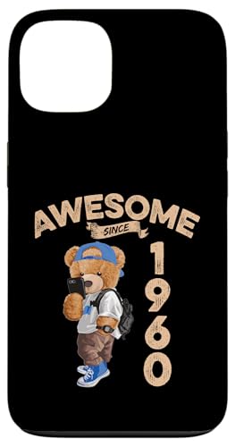 Awesome Since 1960 Lustiger Bär Geschenkidee Kindergarten Hülle für iPhone 13 von Coole Teddy Jahrgangsgeschenke Awesome Since
