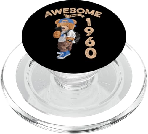 Awesome Since 1960 Lustiger Bär Geschenkidee Kindergarten PopSockets PopGrip für MagSafe Awesome Since 1960 Lustiger Bär Geschenkidee Kindergarten PopSockets PopGrip für MagSafe von Coole Teddy Jahrgangsgeschenke Awesome Since