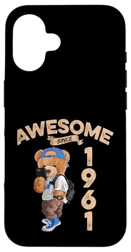 Awesome Since 1961 Lustiger Bär Geschenkidee Kindergarten Hülle für iPhone 16 Awesome Since 1961 Lustiger Bär Geschenkidee Kindergarten Hülle für iPhone 16 von Coole Teddy Jahrgangsgeschenke Awesome Since