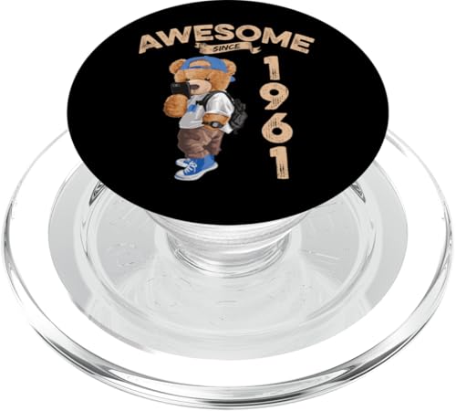 Awesome Since 1961 Lustiger Bär Geschenkidee Kindergarten PopSockets PopGrip für MagSafe Awesome Since 1961 Lustiger Bär Geschenkidee Kindergarten PopSockets PopGrip für MagSafe von Coole Teddy Jahrgangsgeschenke Awesome Since