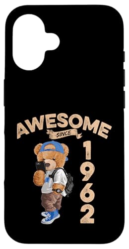 Awesome Since 1962 Lustiger Bär Geschenkidee Kindergarten Hülle für iPhone 16 Awesome Since 1962 Lustiger Bär Geschenkidee Kindergarten Hülle für iPhone 16 von Coole Teddy Jahrgangsgeschenke Awesome Since