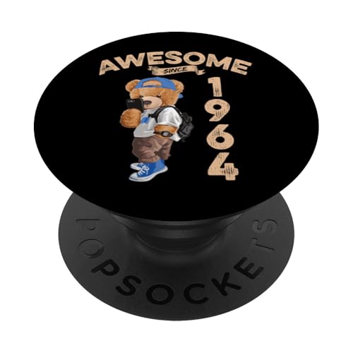 Awesome Since 1964 Lustiger Bär Geschenkidee Kindergarten PopSockets Klebender PopGrip Awesome Since 1964 Lustiger Bär Geschenkidee Kindergarten PopSockets Klebender PopGrip von Coole Teddy Jahrgangsgeschenke Awesome Since