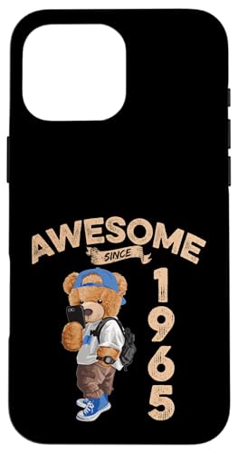 Awesome Since 1965 Lustiger Bär Geschenkidee Kindergarten Hülle für iPhone 16 Pro Max Awesome Since 1965 Lustiger Bär Geschenkidee Kindergarten Hülle für iPhone 16 Pro Max von Coole Teddy Jahrgangsgeschenke Awesome Since