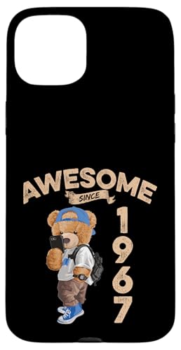 Awesome Since 1967 Lustiger Bär Geschenkidee Kindergarten Hülle für iPhone 15 Plus Awesome Since 1967 Lustiger Bär Geschenkidee Kindergarten Hülle für iPhone 15 Plus von Coole Teddy Jahrgangsgeschenke Awesome Since