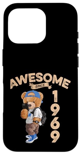 Awesome Since 1969 Lustiger Bär Geschenkidee Kindergarten Hülle für iPhone 16 Pro Awesome Since 1969 Lustiger Bär Geschenkidee Kindergarten Hülle für iPhone 16 Pro von Coole Teddy Jahrgangsgeschenke Awesome Since