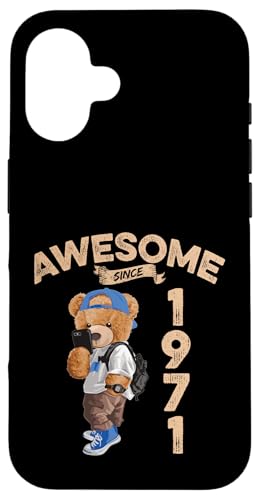 Awesome Since 1971 Lustiger Bär Geschenkidee Kindergarten Hülle für iPhone 16 Awesome Since 1971 Lustiger Bär Geschenkidee Kindergarten Hülle für iPhone 16 von Coole Teddy Jahrgangsgeschenke Awesome Since