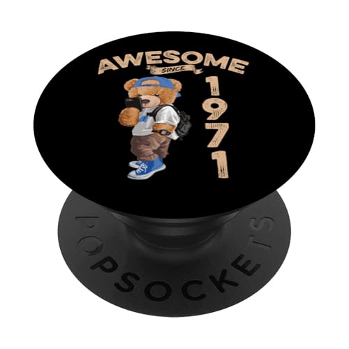 Awesome Since 1971 Lustiger Bär Geschenkidee Kindergarten PopSockets Klebender PopGrip Awesome Since 1971 Lustiger Bär Geschenkidee Kindergarten PopSockets Klebender PopGrip von Coole Teddy Jahrgangsgeschenke Awesome Since