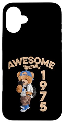 Awesome Since 1975 Lustiger Bär Geschenkidee Kindergarten Hülle für iPhone 16 Plus Awesome Since 1975 Lustiger Bär Geschenkidee Kindergarten Hülle für iPhone 16 Plus von Coole Teddy Jahrgangsgeschenke Awesome Since