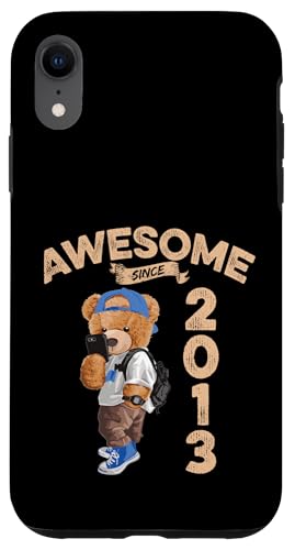 Awesome Since 2013 Lustiger Bär Geschenkidee Kindergarten Hülle für iPhone XR von Coole Teddy Jahrgangsgeschenke Awesome Since