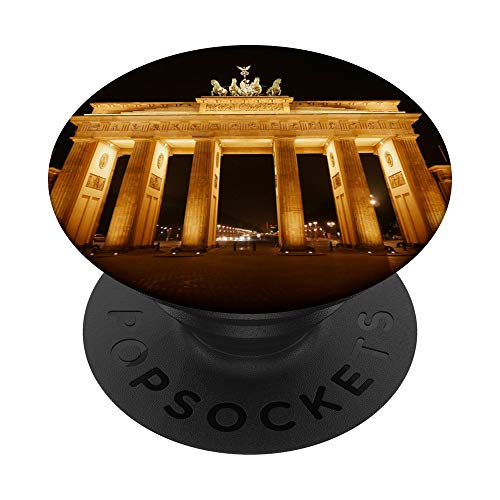 Brandenburger Tor bei Nacht Deutschland Berlin PopSockets mit austauschbarem PopGrip von Cooler Fingerhalter schön am Handy Mädchen & Jungs