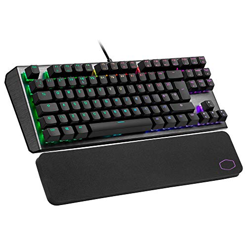 Cooler Master CK530 V2 Tenkeyless Mechanical Gaming Keyboard - Per-Key RGB Backlighting, On-The-Fly Controls, Aluminium Top Plate and Wrist Rest Included - UK Layout/Red Switches von Cooler Master