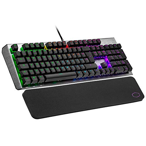 Cooler Master CK550 V2 Mechanical Gaming Keyboard - RGB Backlighting, On-the-Fly Controls, Aluminium Top Plate and Wrist Rest Included - UK Layout / Red Switches von Cooler Master