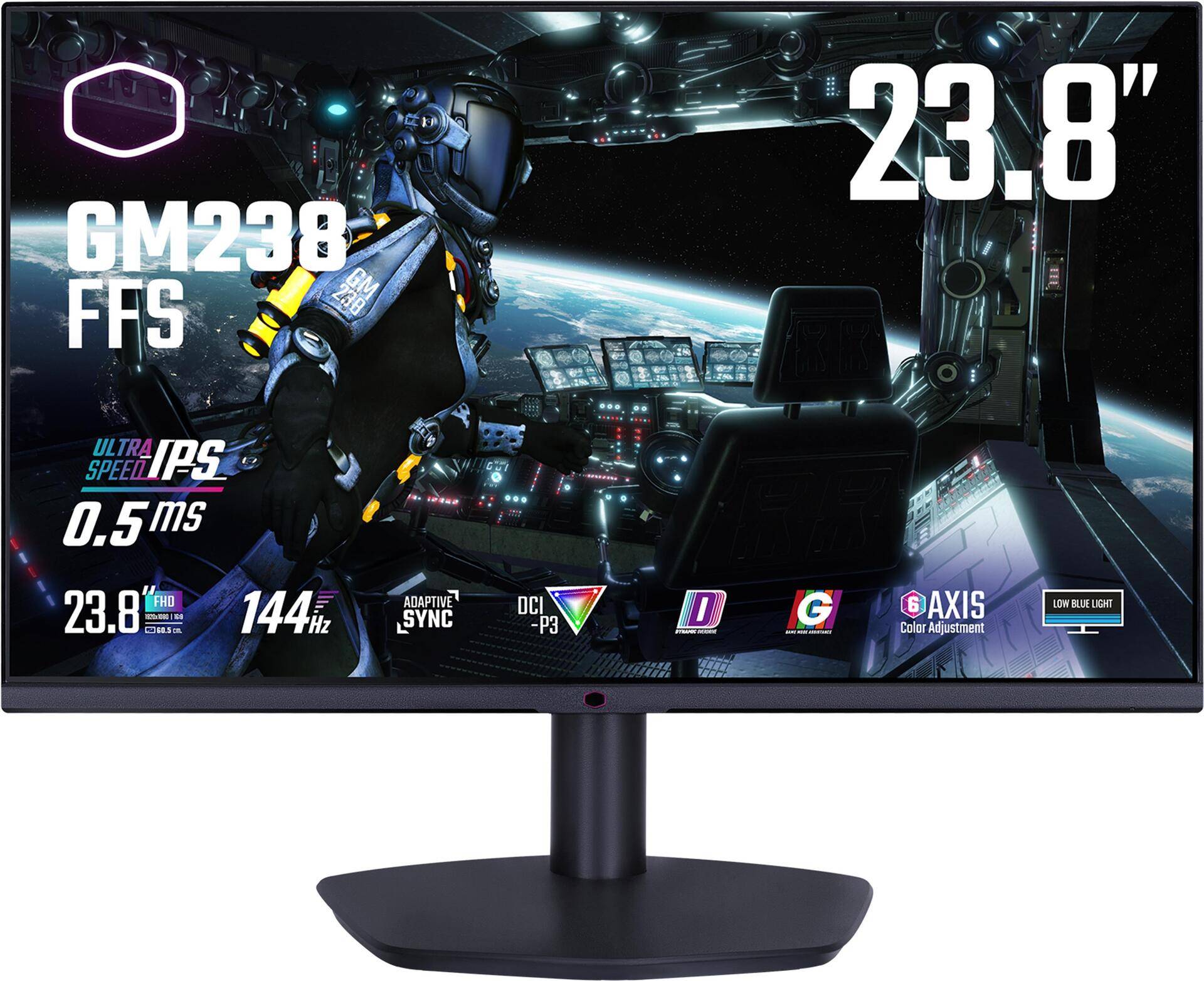 Cooler Master Gaming GM238-FFS 60,5 cm (23.8 ) 1920 x 1080 Pixel Full HD LED Schwarz [Energieklasse E] (CMI-GM238-FFS-EK) von Cooler Master