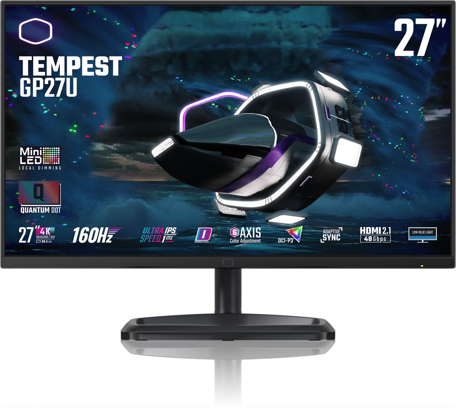 Cooler Master Gaming Tempest GP27U 68,6 cm (27 ) 3840 x 2160 Pixel 4K Ultra HD LED Schwarz [Energieklasse G] (CMI-GP27-FUS-EK) von Cooler Master