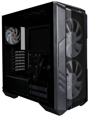 Cooler Master HAF 500 Midi-Tower PC-Gehäuse Schwarz 3 Vorinstallierte LED Lüfter, Seitenfenster, S von Cooler Master