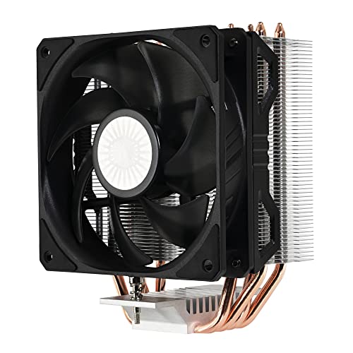 Cooler Master Hyper 212 EVO V2 CPU Kühler mit LGA1700 Halterung, Prozessorlüfter mit versetzten Kühlkörper, 4 Direktkontakt-Heatpipes, X-Vents Design, 120mm SickleFlow-Lüfter von Cooler Master