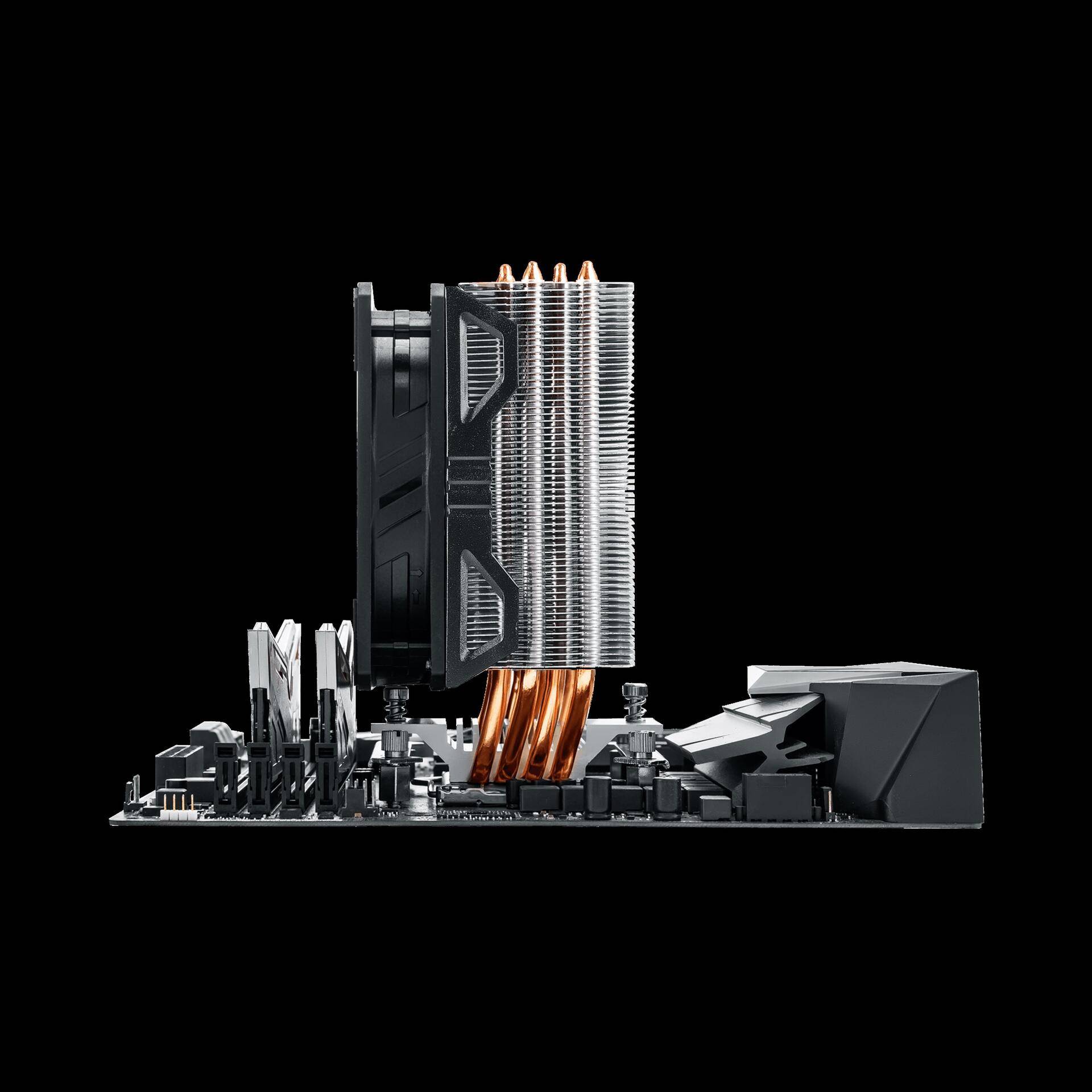 Cooler Master Hyper 212 Evo V2 - Prozessor-Luftkühler - (für: LGA775, LGA1156, AM2, AM2+, LGA1366, AM3, LGA1155, AM3+, LGA2011, FM1, FM2, LGA1150, FM2+, LGA2011-3, LGA1151, AM4, LGA2066, LGA1200, LGA1700) - Aluminium - 120 mm - Black Silver Cooler Master Hyper 212 Evo V2 - Prozessor-Luftkühler - (für: LGA775, LGA1156, AM2, AM2+, LGA1366, AM3, LGA1155, AM3+, LGA2011, FM1, FM2, LGA1150, FM2+, LGA2011-3, LGA1151, AM4, LGA2066, LGA1200, LGA1700) - Aluminium - 120 mm - Black Silver von Cooler Master