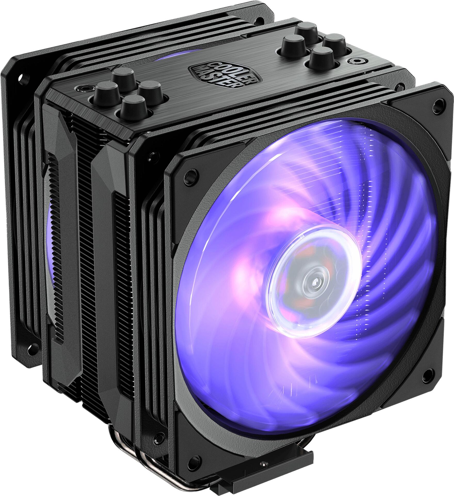 Cooler Master Hyper 212 RGB - Black Edition - Prozessor-Luftkühler - (für: LGA1156, AM2, AM2+, LGA1366, AM3, LGA1155, AM3+, LGA2011, FM1, FM2, LGA1150, FM2+, LGA2011-3, LGA1151, AM4, LGA2066, LGA1200, LGA1700) - Aluminium - 120 mm - Gun Metal Black Cooler Master Hyper 212 RGB - Black Edition - Prozessor-Luftkühler - (für: LGA1156, AM2, AM2+, LGA1366, AM3, LGA1155, AM3+, LGA2011, FM1, FM2, LGA1150, FM2+, LGA2011-3, LGA1151, AM4, LGA2066, LGA1200, LGA1700) - Aluminium - 120 mm - Gun Metal Black von Cooler Master