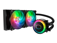 Cooler Master MASTERLIQUID ML240R RGB, All-in-One-Flüssigkeitskühler, 66,7 cfm, Schwarz Cooler Master MASTERLIQUID ML240R RGB, All-in-One-Flüssigkeitskühler, 66,7 cfm, Schwarz von Cooler Master