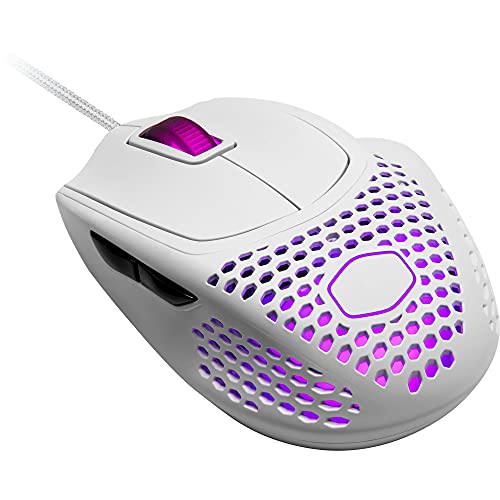 Cooler Master MM720 RGB-LED Claw Grip Gaming Maus mit Kabel - Ultra-leichte 49g Wabenschale, 16000 DPI Optischer Sensor, 70 Millionen Klick Micro Switches, PTFE Gleit-Füße - Matt Weiß von Cooler Master