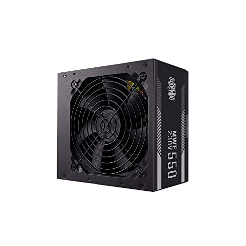 Cooler Master MWE 550 White 230V V2 Netzteil - 80 PLUS 230V EU-zertifiziert, leiser 120 HDB Lüfter, DC-DC + LLC Technologie mit +12V Single Rail von Cooler Master