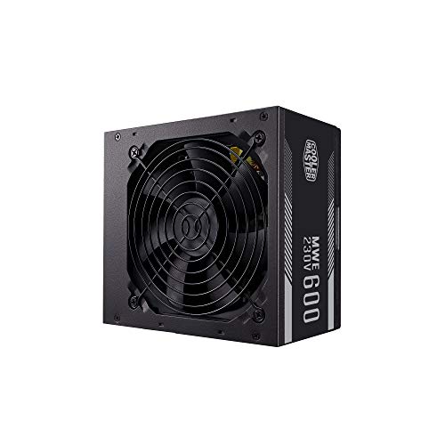 Cooler Master MWE 600 White 230V V2 Netzteil - 80 PLUS 230V EU-zertifiziert, leiser 120 HDB Lüfter, DC-DC + LLC Technologie mit +12V Single Rail von Cooler Master