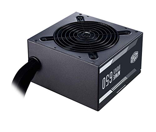 Cooler Master MWE 650 Bronze V2, PC-Netzteil (EU-Stecker), 80 PLUS Bronze, 650 Watt Netzteil mit temperaturempfindlichen HDB-Lüfter, DC-DC + LLC-Schaltung mit + 12V-Schiene, nicht modular von Cooler Master