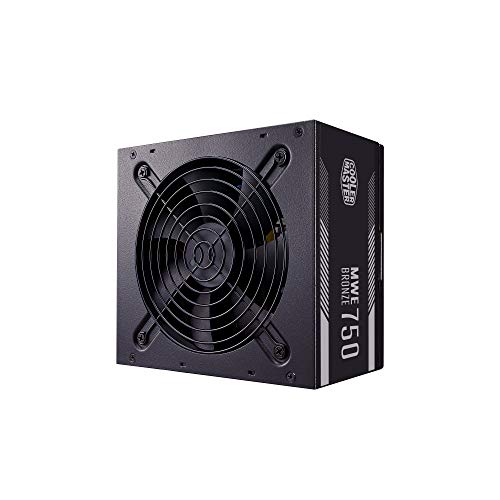 Cooler Master MWE 750 Bronze V2, PC-Netzteil (EU-Stecker), 80 PLUS Bronze, 750 Watt Netzteil mit temperaturempfindlichen HDB-Lüfter, DC-DC + LLC-Schaltung mit + 12V-Schiene, nicht modular von Cooler Master