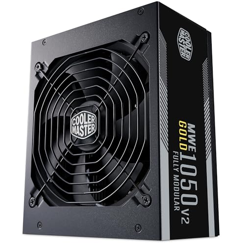 Cooler Master MWE Gold 1050 V2 ATX 3.1 Vollmodulares Netzteil – ATX 3.1-Unterstützung, 80 Plus Gold, 1050 Watt PC-Netzteil, PCIe 5.1-Verkabelung, 140 mm FDB-Lüfter, Hochtemperaturschwelle Cooler Master MWE Gold 1050 V2 ATX 3.1 Vollmodulares Netzteil – ATX 3.1-Unterstützung, 80 Plus Gold, 1050 Watt PC-Netzteil, PCIe 5.1-Verkabelung, 140 mm FDB-Lüfter, Hochtemperaturschwelle von Cooler Master