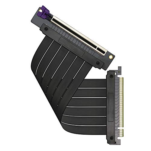 Cooler Master MasterAccessory Riser-Kabel PCIe 3.0 x16 V2 - EMI-geschirmtes, ultra-flexibles TPE-Kabel, verstärkte PCI-Steckplätze, Gold-Pin-Anschlüsse, schützendes ABS-Gehäuse - 200 mm von Cooler Master
