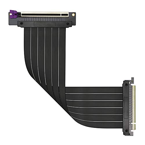 Cooler Master MasterAccessory Riser-Kabel PCIe 3.0 x16 Ver. 2 - EMI-geschirmtes, ultra-flexibles TPE-Kabel, verstärkte PCI-Steckplätze, Gold-Pin-Anschlüsse, ABS-Schutzgehäuse - 300 mm von Cooler Master