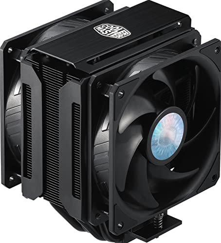 Cooler Master MasterAir MA612 Stealth-CPU-Kühler - Push-Pull SickleFlow 120 V2-PC-Lüfter, 6 Heat Pipes, unbegrenzter RAM-Abstand, mattschwarzes Finish - Amd- und Intel-Kompatibilität von Cooler Master