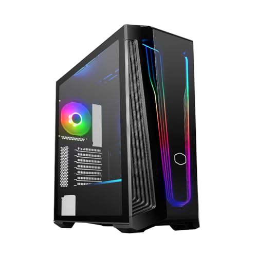 Cooler Master MasterBox 540 - ARGB ATX Gaming-PC-Gehäuse, Mid-Tower-Gehäuse mit Seitenteil aus gehärtetem Glas, 1 x 120-mm-ARGB-SickleFlow-Lüfter, Luftstromkonfigurationen, inkl. ARGB-Controller von Cooler Master