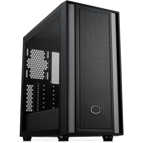 Cooler Master MasterBox 600 Lite – Mid-Tower E-ATX Airflow-Gehäuse Back Connect MB & 420 mm Kühler-fähig, unterstützt bis zu 7 Gehäuselüfter, Seite aus gehärtetem Glas, USB 3.2 Gen 1 Typ-C von Cooler Master