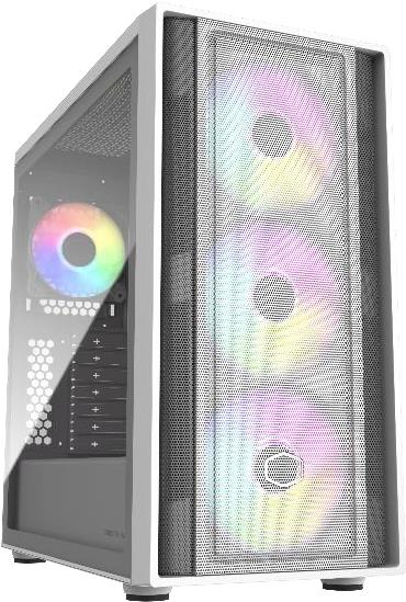 Cooler Master MasterBox 600 - Mid tower - E-ATX - Seitenteil mit Fenster (gehärtetes Glas) - keine Spannungsversorgung (ATX) - weiß - USB/Audio (MB600-WGNN-S00) von Cooler Master