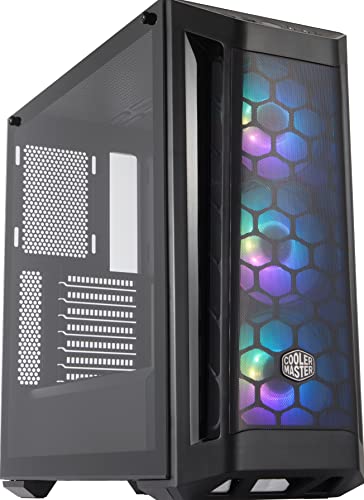 Cooler Master MasterBox MB511 ARGB - ATX-PC-Gehäuse mit Mesh-Front, 3 x 120 mm vorinstallierten Lüftern, Glasseitenwand, flexiblen Luftstromkonfigurationen von Cooler Master