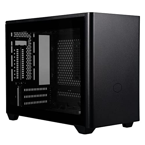 Cooler Master MasterBox NR200P Mini-ITX-PC-Gehäuse - Seitenwand aus gehärtetem Glas, gute Kühloptionen, vertikales GPU-Display, werkzeuglose 360-Grad-Zugänglichkeit - schwarz von Cooler Master