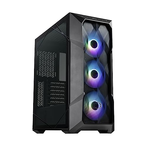 Cooler Master MasterBox TD500 Mesh V2 – E-ATX Gehäuse mit tesselliertem Mesh, Mid-Tower mit 3 x 120 mm ARGB-Lüfter, abnehmbare Abdeckung, Seitenwand aus gehärtetem Glas, USB Typ-C 10 Gbit/s – Schwarz von Cooler Master