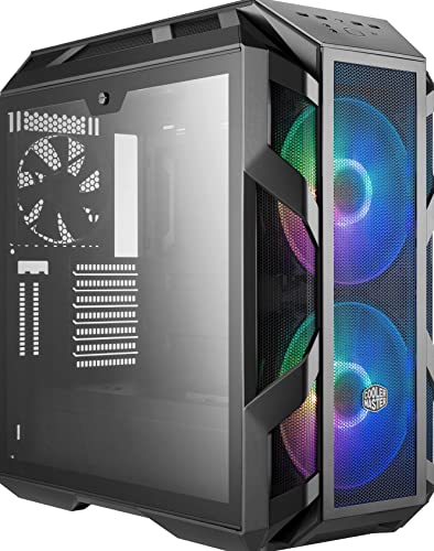 Cooler Master MasterCase H500M ARGB - PC-Gehäuse mit zwei 200-mm-Lüftern für einen optimalen Luftstrom, 4 Panele aus gehärtetem Glas, erweiterte Unterstützung. von Cooler Master