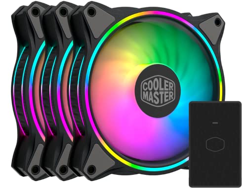 Cooler Master MasterFan 3N1 MF120 Halo ARGB - Dual Ring adressierbares RGB-Design, Gehäuse & Kühlung, Hybrid-Lüfterblätter mit Smart-Sensor und Vibrationsdämpfungsrahmen - mit Controller, Desktop von Cooler Master