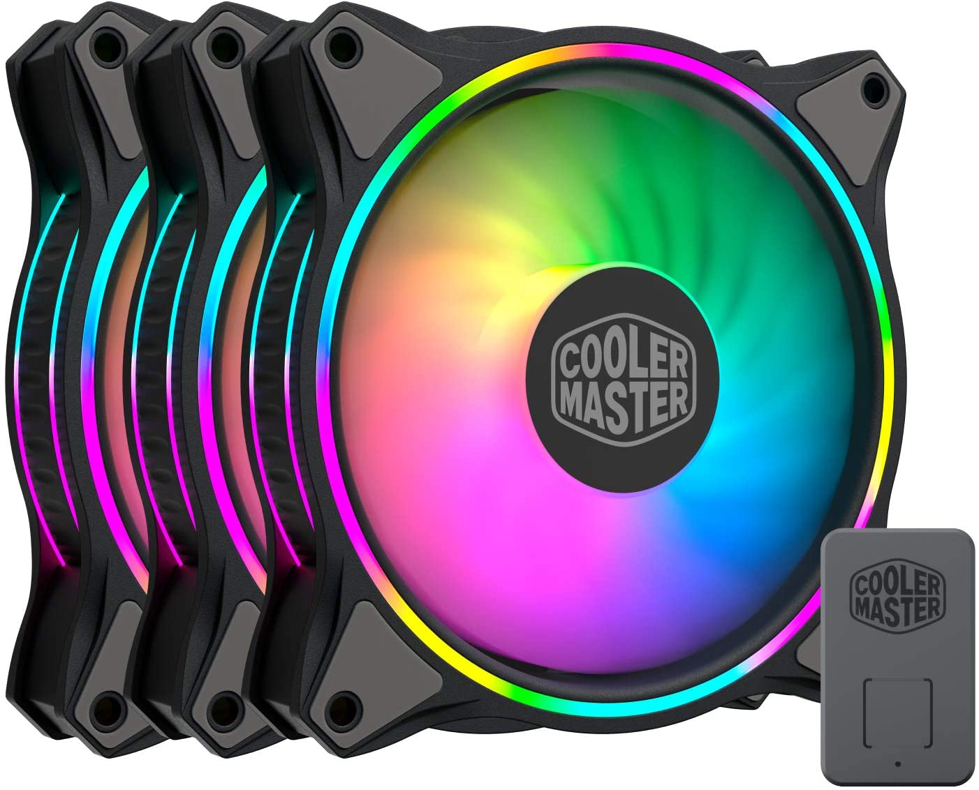 Cooler Master MasterFan MF120 HALO 3in1 - Geh�usel�fter - schwarz/transparent - 3er Pack - inkl. RGB-Controller (MFL-B2DN-183PA-R1) von Cooler Master